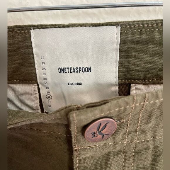 Free People One Teaspoon Dark Khaki Cadet Bandit Low-waist Short NWT Size 30 - Picture 7 of 14